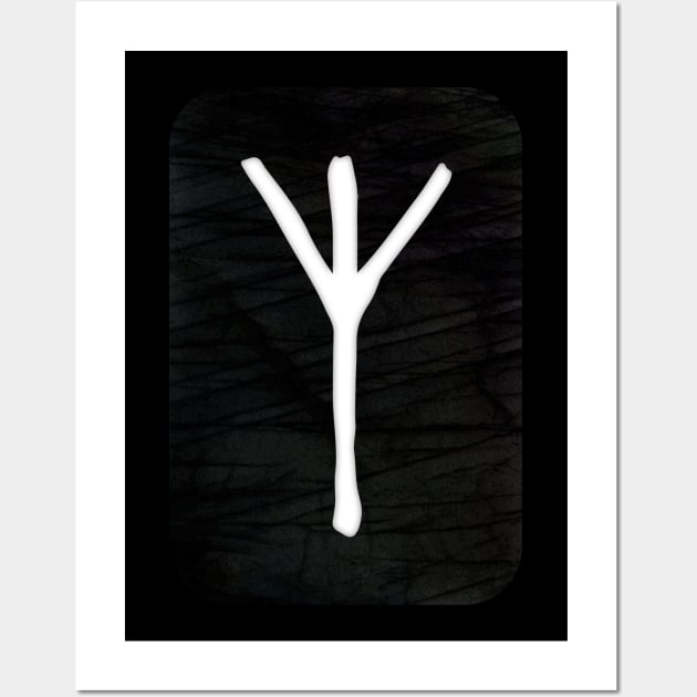 Algiz | Elder Futhark Runes Wall Art by wildtribe